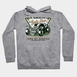 Retro Dr Frankenstein's Body Shop Spoof Hot Rod Hoodie